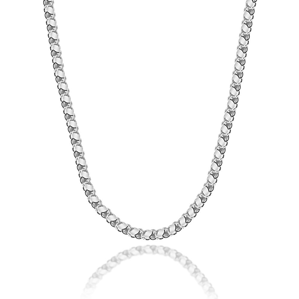 Arpa Zincir Gümüş Kolye Rodyum