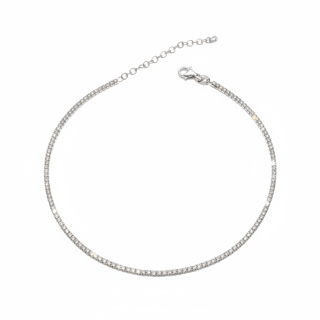 Su Yolu Gümüş Halhal Rodyum