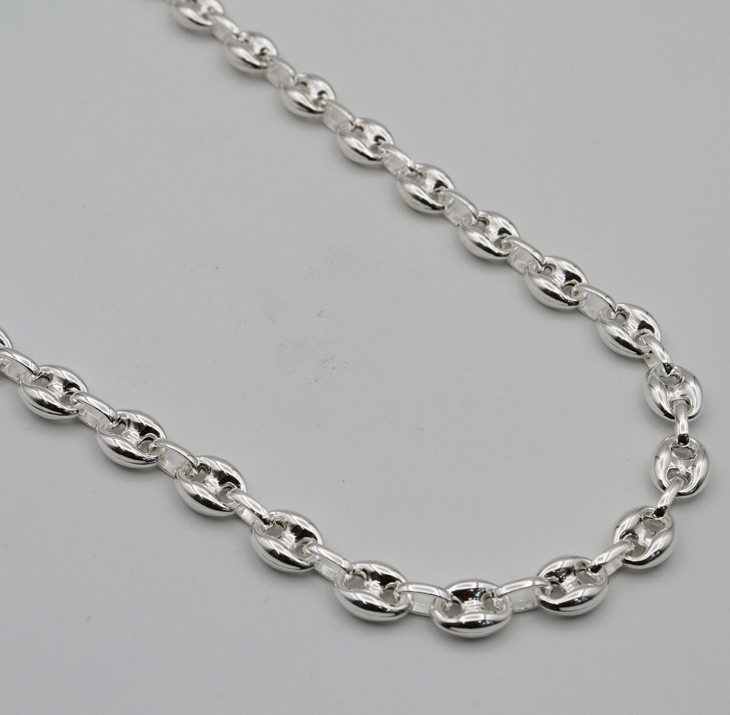 Choice Gümüş Gemici Erkek Zincir Kolye 1 cm