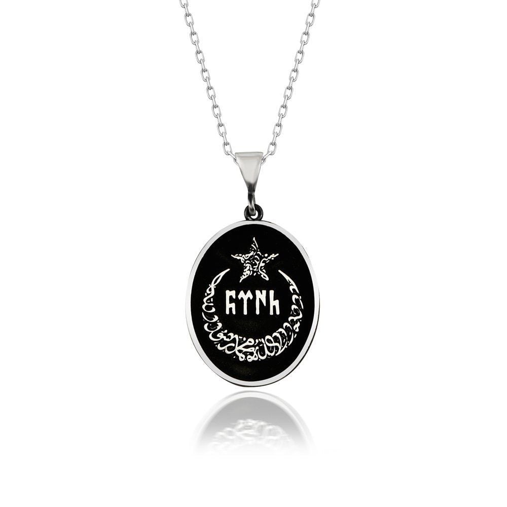 Choice Gümüş Türk Yazılı Erkek Kolye