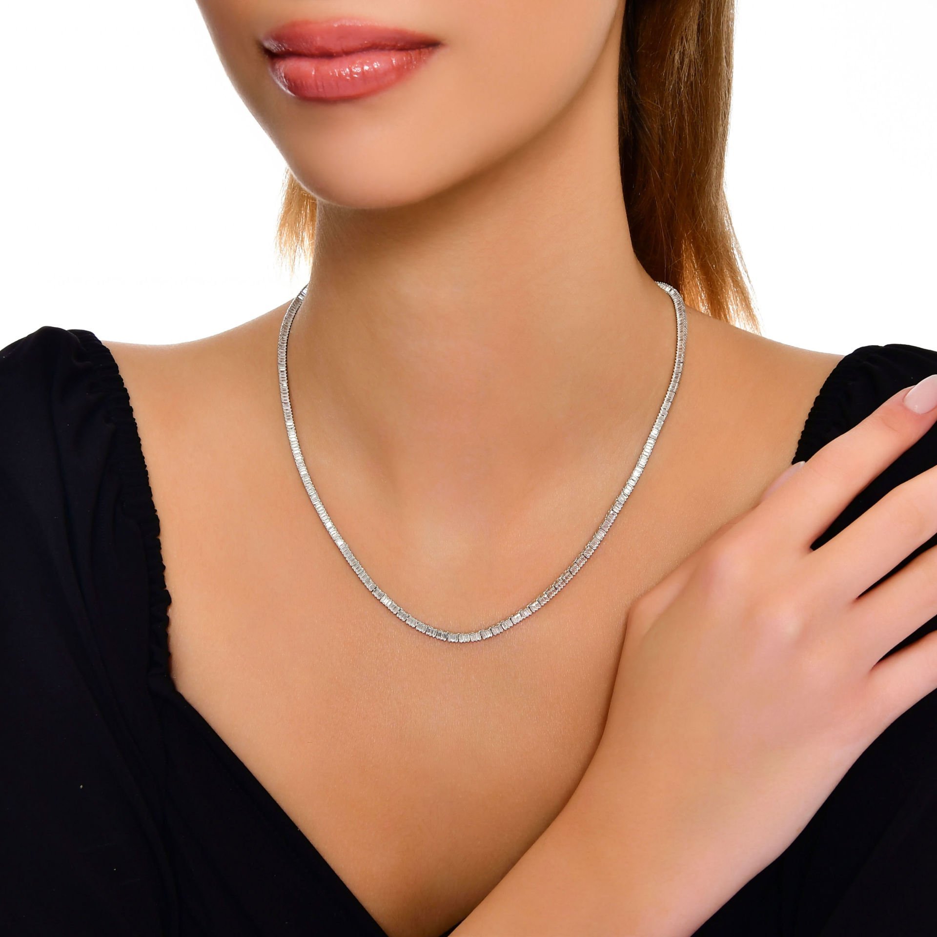 Choice Gümüş Baget Su Yolu Gerdanlık