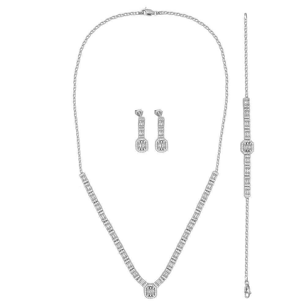 Choice Gümüş Baget Su Yolu Gerdanlık Set