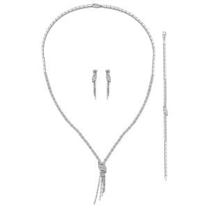 Choice Gümüş  Düğüm Su Yolu Gerdanlık Set