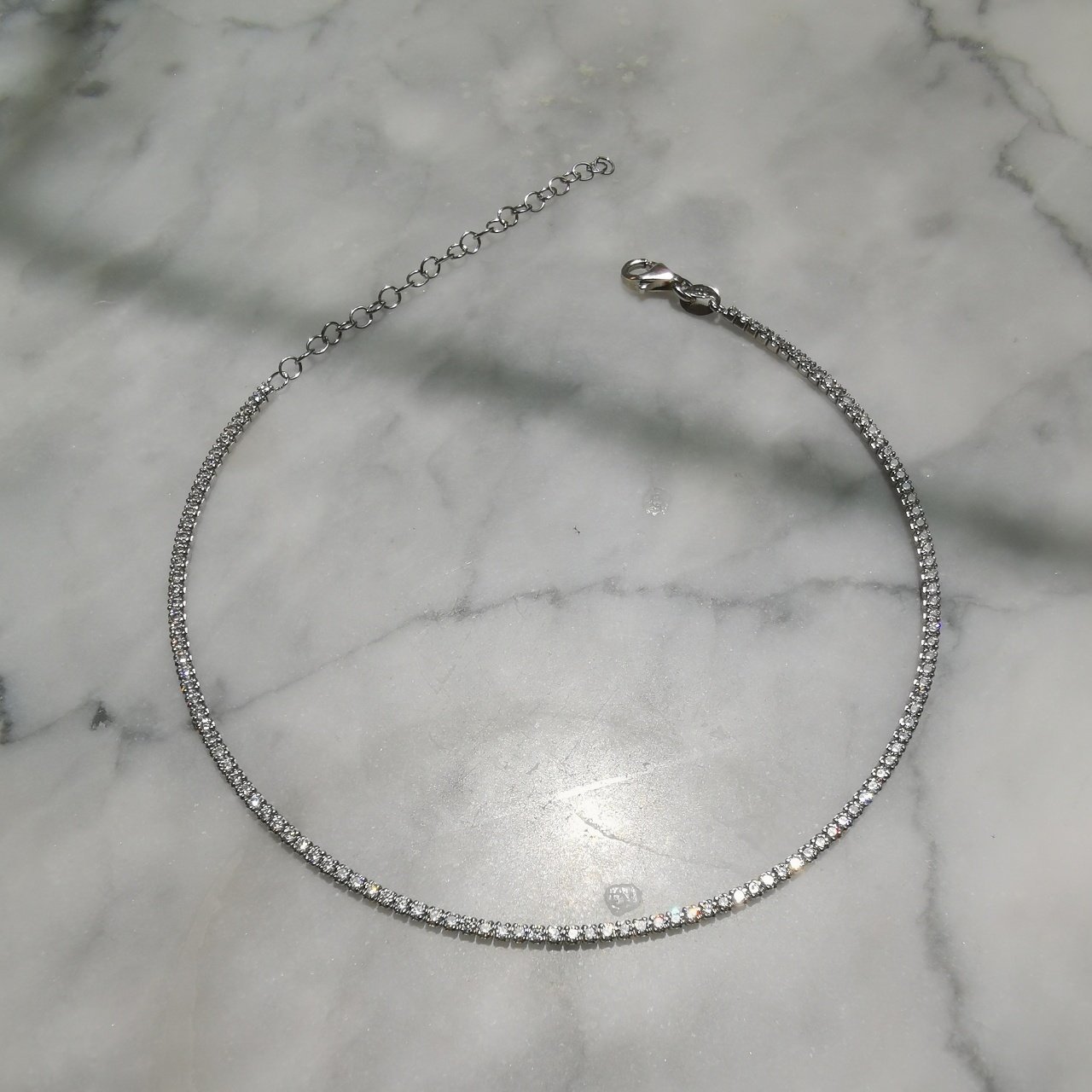 Su Yolu Gümüş Halhal Rodyum