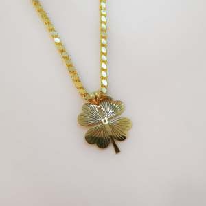 Yonca Kolye Arpa Zincir Gümüş Gold