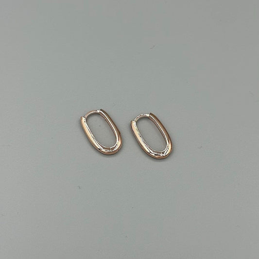 Choice Gümüş Oval Sallantılı Küpe Rose