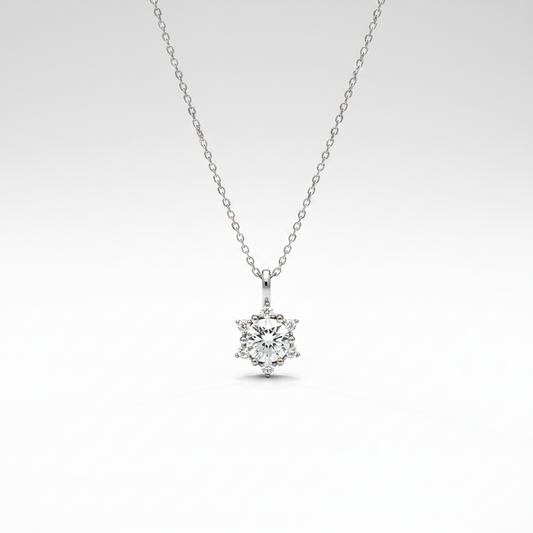 Choice 925 Ayar Gümüş Lotus Kolye | Star Kesim Zirkon Taşlı