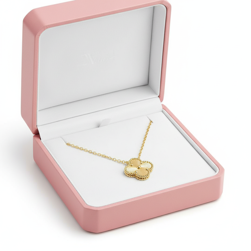 Choice Gümüş Yonca Kolye Gold