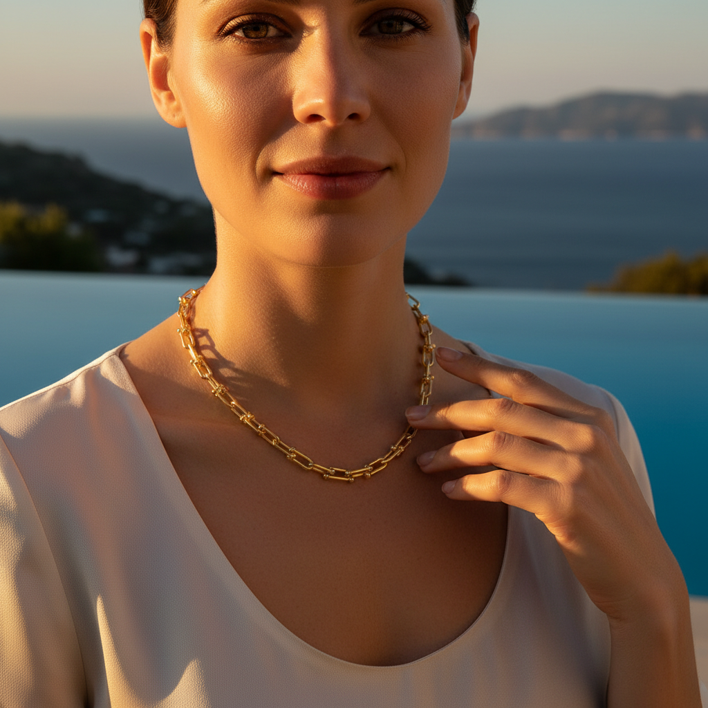 Link Bayan Zincir Kolye Gold