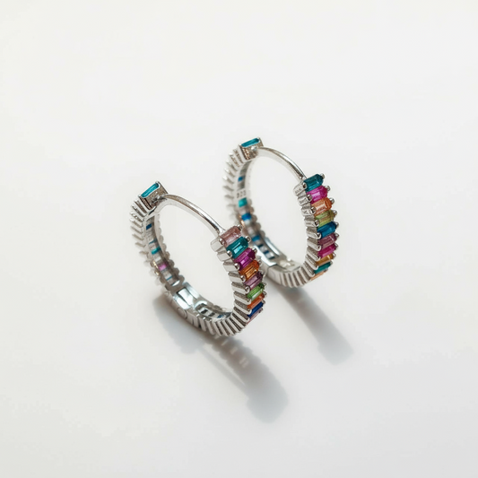 Miks Baget Halka Gümüş Küpe M