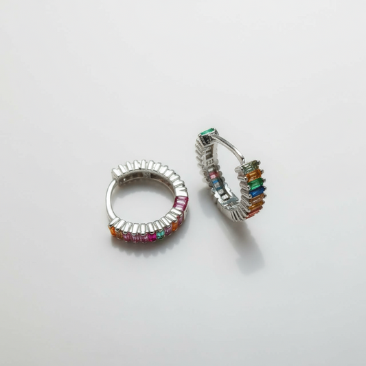 Miks Baget Halka Gümüş Küpe S