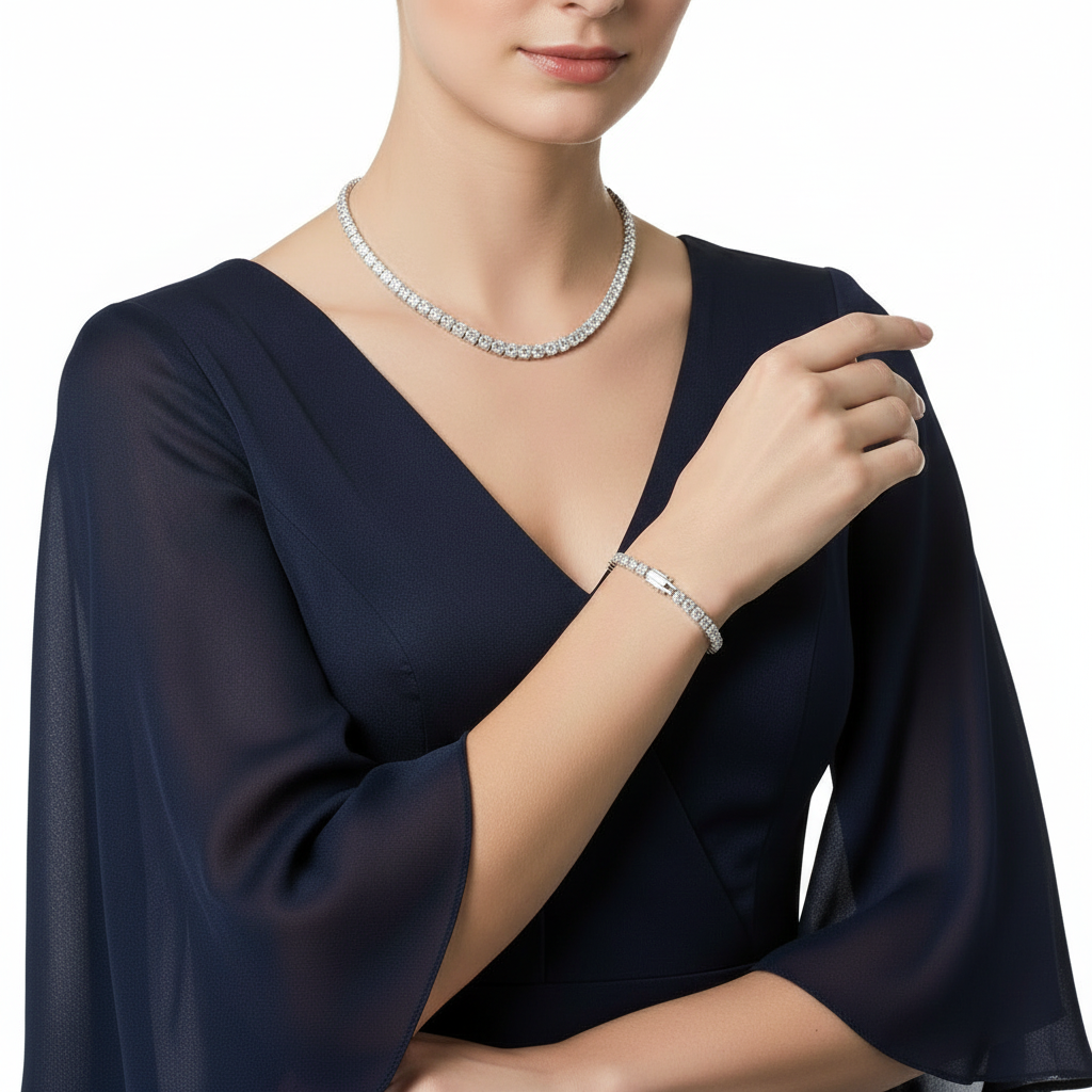 Choice Su Yolu Gümüş Gerdanlık Set