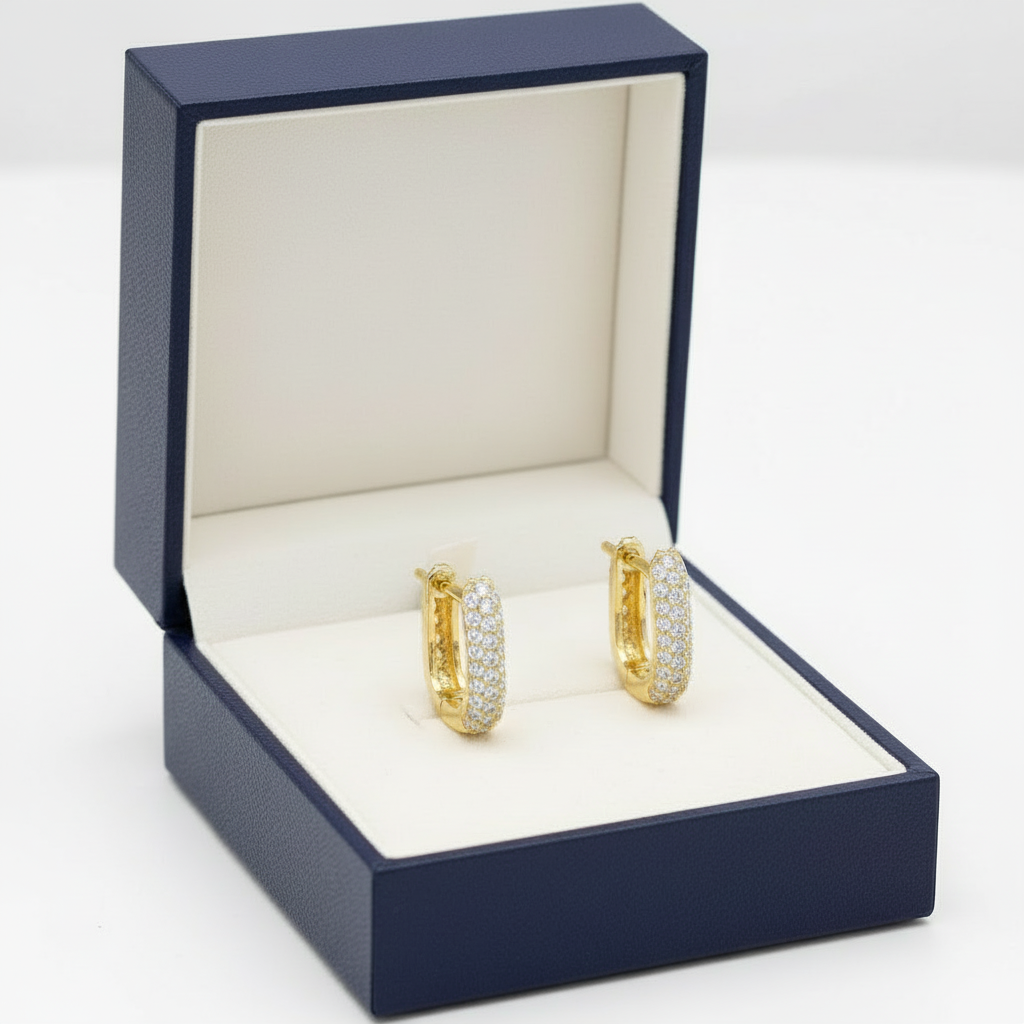 Gümüş U Küpe Monaco Gold