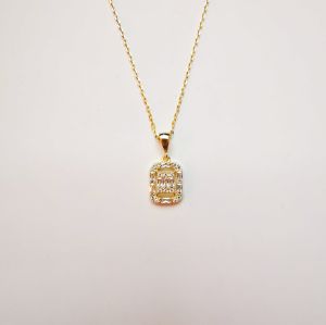 Baget Bayan Gümüş Kolye Gold