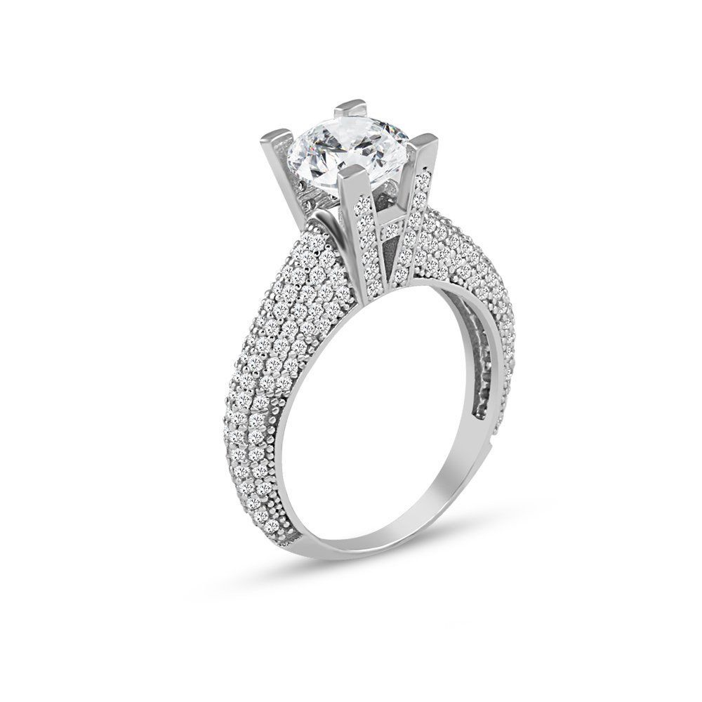 Choice Tek Taş Gümüş Yüzük Prenses