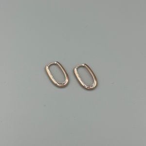 Choice Gümüş Oval Sallantılı Küpe Rose