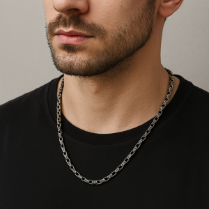 Choice Gümüş Black Skald Zincir Kolye