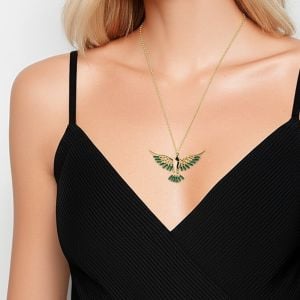 Choice Gümüş Anka Kuşu Kolye Gold