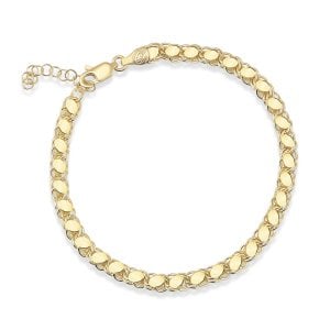 Arpa Zincir Gümüş Halhal Gold