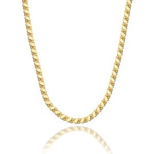 Arpa Zincir Gümüş Kolye Gold