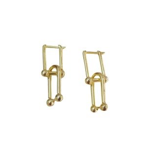 Choice Gümüş Bağlantı Küpe Gold