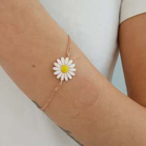 Papatya  Gümüş Bayan Bileklik  Rose