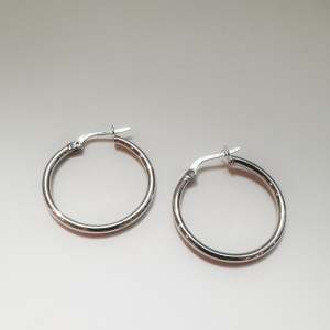 Halka Gümüş Bayan Küpe Rodyum L